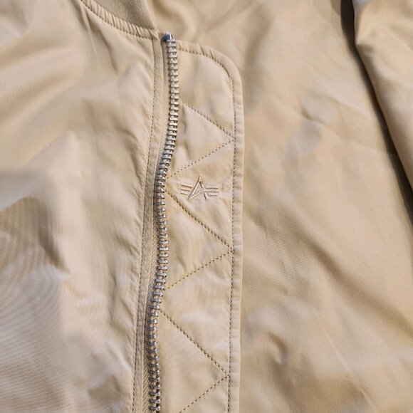 Alpha Industries Flyer's Intermediate MA-1 Reversible Bomber Jacket Sz 3XL Beige - Picture 14 of 16